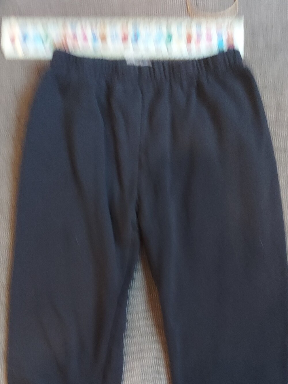 Kids Black Elastic Waist Bottoms - Comfortable Everyday Pants